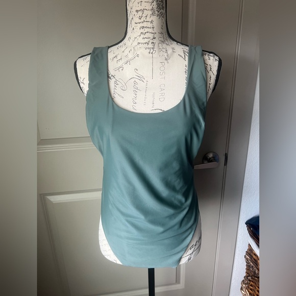 Aerie Low Back Green One Piece - Picture 3 of 9